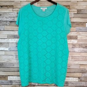 Teal Liz Claiborne Fashion Tee